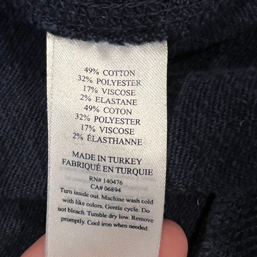 Faherty Brand Mens XXL Navy Twill Hoodie Pullover Cotton Blend Stretch - Picture 5 of 6